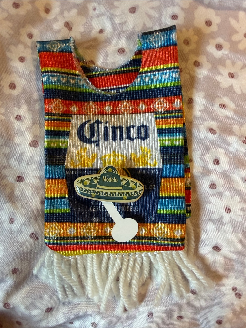 CORONA LIGHT UP pin! MODELO colorful scarf fabric coozie limited edition beer
